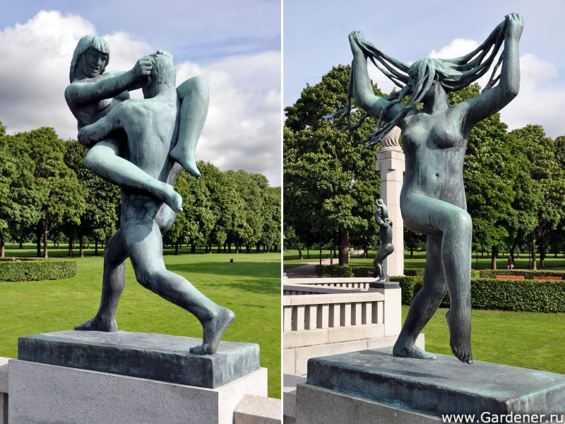 Норвегия парк скульптур вигеланд